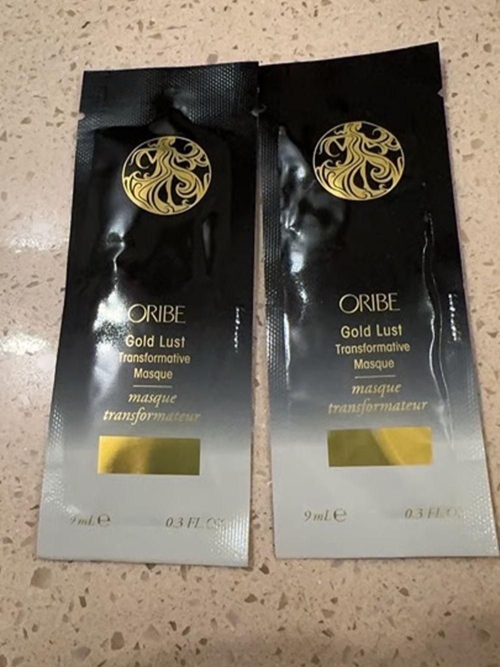 Oribe Gold Lust Transformative Masque Sample Packettes (Set of 2 / 18ml Total)
